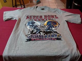 Rams Vs Titans Vintage Bowl Xxxiv T Shirt Size M Nfl