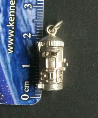 Solid 925 Sterling Silver Vintage Opening Post Box Charm For Bracelet 3.  6 Grams