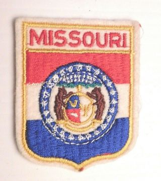 Vintage Missouri State Sleeve Patch On Felt - 1940 - 50 