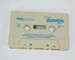 Vintage 1983 Datasoft Zaxxon By Sega Cassette Tape,  Atari 400/800