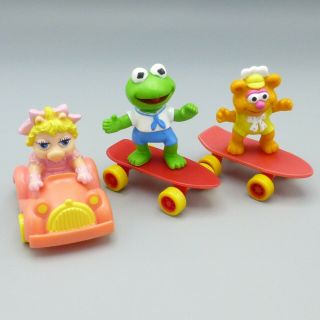 Vintage Mcdonalds Muppet Babies Toys Kermit Miss Piggy Fozzie Happy Meal 1980s