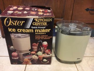 Vtg Oster Kitchen Center Ice Cream Maker Accessory Boxed