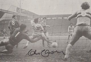 Hand Signed 1960s Vintage Cutting Liverpool - Chris Lawler