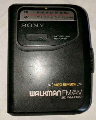 Sony Walkman Wm - Fx303 Am/fm Radio Vintage Radio Only Or No Cassette