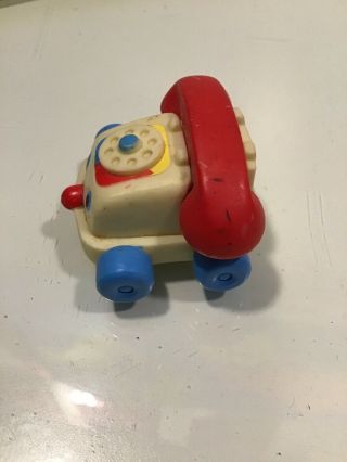 Vintage Fisher Price Chatter Phone Pull Toy Telephone Model 747 1985 Ages 2 - 6 3