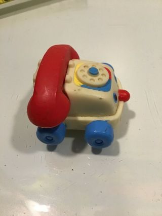 Vintage Fisher Price Chatter Phone Pull Toy Telephone Model 747 1985 Ages 2 - 6 5