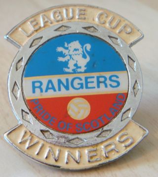 Rangers Vintage 1970s 80s Insert Type Badge Brooch Pin Chrome 31mm X 38mm