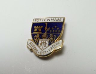 Tottenham Hotspur Fc - Vintage Enamel Crest Badge