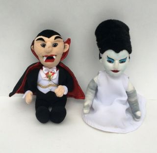 Stuffins Vintage Plush Bride Of Frankenstein And Dracula Halloween