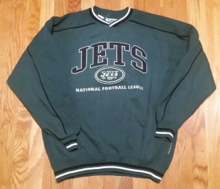 Vintage Lee Sport York Jets Football Nfl Embroidered Mens L Jersey Sweater