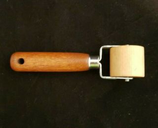 Vintage Wood Wallpaper Seam Roller 1 - 1/8 " W X 5 - 1/2 " L • Made In The Usa