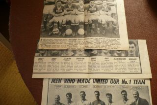 Vintage Manchester United Newspaper Clippings Munich Air Crash 1958