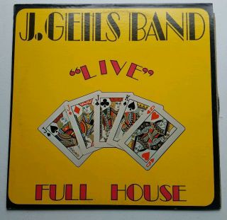 1972 The J.  Geils Band " Live " Full House Lp Atlantic ‎sd 7241 Vtg Vinyl