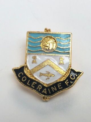 Vintage Coleraine Fc Football Enamel Badge Lapel Pin 60’s 70’s 1980’s Ni Ireland
