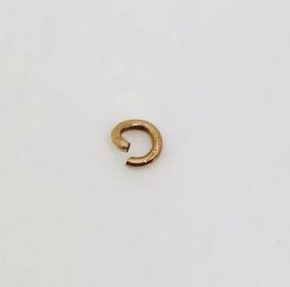 One Small Vintage 9ct Rose Gold Vintage 4mm Open Jump Ring Approx 0.  07 Grams