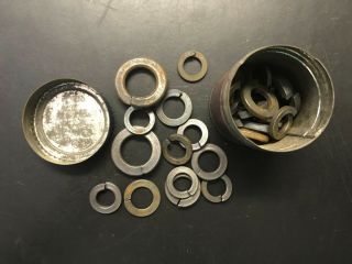 Vintage Assorted Popular Lock Washers and Tin No.  26 3