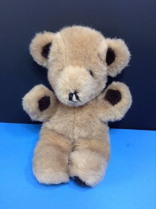 Gund 9 " Stitch Teddy Bear Plush Light Dark Brown 1979 Stuffed Animal Vintage