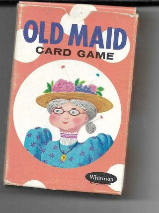Vintage Whitman Old Maid Card Game 4109 Full Deck - Circus Theme
