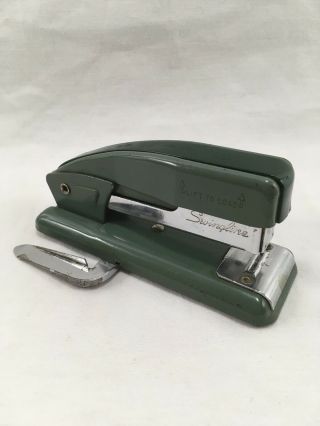 Vintage Swingline 99 Avocado Green Stapler W/ Staple Remover Attachment |