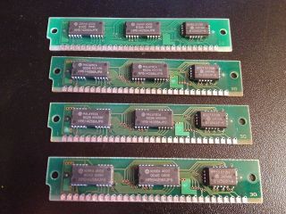 4x 256kb 30 - Pin 3 - Chip Parity 70ns Memory Simms 1mb Ram Vintage Pc 286 386