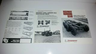 Vintage 1969 Highway Trailers Truck Lorry Haulage Brochure Leaflets X 3