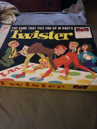 Vintage 1966 Milton Bradley Twister Board Game Complete