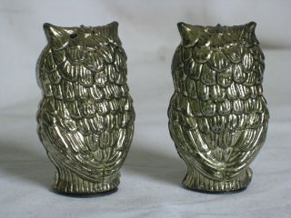 vintage salt & pepper shakers wise old owl Indiana souvenir owls Hong Kong 3