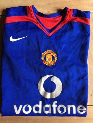 Manchester United Shirt 2004/2005 Away Vintage Size L