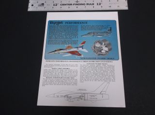 VINTAGE BYRON ORIGINALS DUCTED FAN JETS R/C PLANE AD SHEET 2 - SIDED G - COND 2