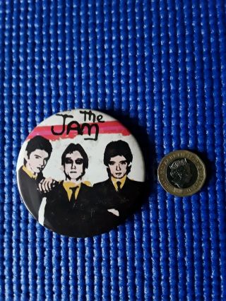 Vintage 1970s / 80s Large 65 Mm The Jam Bin Lid Badge Weller Pinback Badge