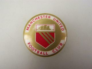 Vintage Manchester United Football Club Pin Back Badge Soccer 1692