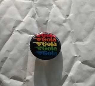 1990 Gola Vintage Football Advertising Pin Badge Rainbow Colours Safety Pin Vgc
