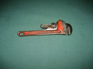 Vintage Rigid 6 Inch Heavy Duty Pipe Wrench The Ridge Tool Co.  Elyria O.  Usa