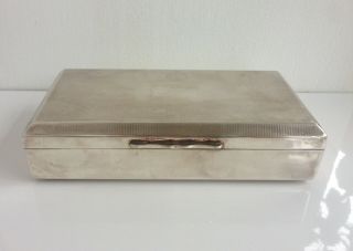 Vintage Aristocrat Chromium Plate Cigarette Keepsake Box Silver Tone
