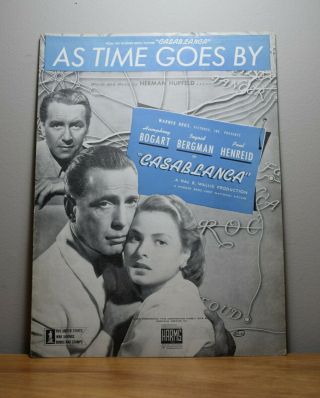 As Time Goes By Casablanca Sheet Music Vintage