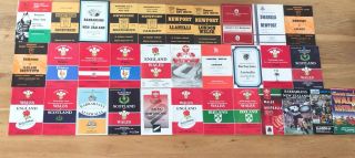 Welsh Rugby Programmes From 1975 - 1996 Huge Bundle Vintage