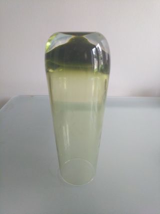 Vintage Murano Green Sommerso Art Glass Vase large 5