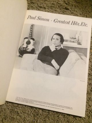 VINTAGE 1977 SONG BOOK PAUL SIMON GREATEST HITS,  ETC GUITAR VOCAL PIANO BASS 3