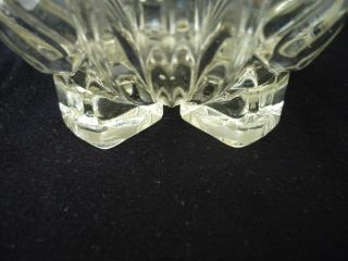VINTAGE HEAVY GLASS POSY BOWL WITH GLASS STEM SEPARATER 4.  1/4  RIM & 4  TALL 5