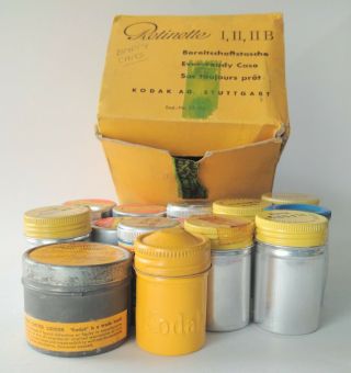 14 Vintage Empty Tin Film Canisters For 35mm Film (circa 1959)