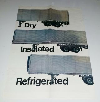 Vintage 1969 Crane Fruehauf Trailers Brochure / Leaflet / Poster