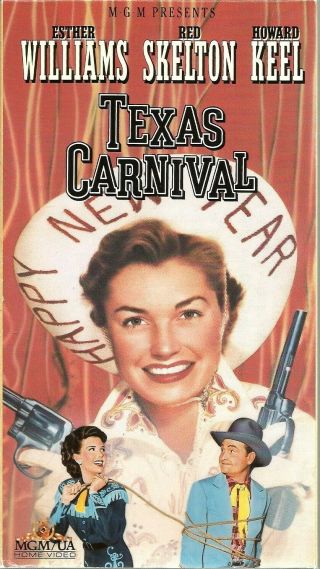 Texas Carnival Vhs 1992 Esther Williams Red Skelton Howard Keel Vtg Musical 1951