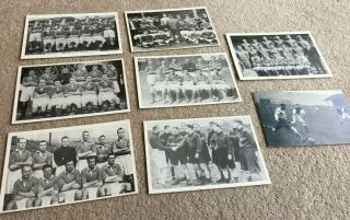 8 Modern Day Manchester United Postcards Featuring Vintage Team Groups Etc