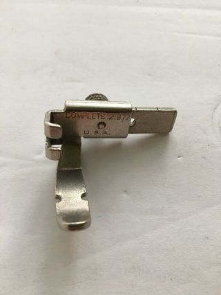 Vintage Singer Complete Sewing Machine Adjustable Zipper Foot 121877