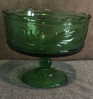 Vintage M6000 Green Glass E.  O Brody Co.  Bowl Cleveland Oh Usa