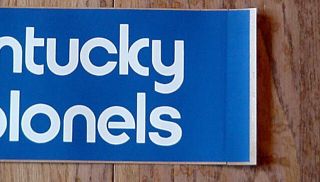 Vintage 1970 Aba Kentucky Colonels Bumper Sticker Large 14 3/4 " Old Unsold Stock