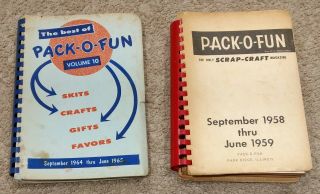 Best Pack - O - Fun Volume 10/scrap Craft Vtg Books - Make Gifts/skits/favors - 1950/60s