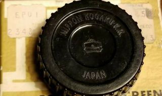 Nikon Nippon Kogaku Tokyo " F " Rear Lens Cap For Vintage F Camera Nikkor Japan