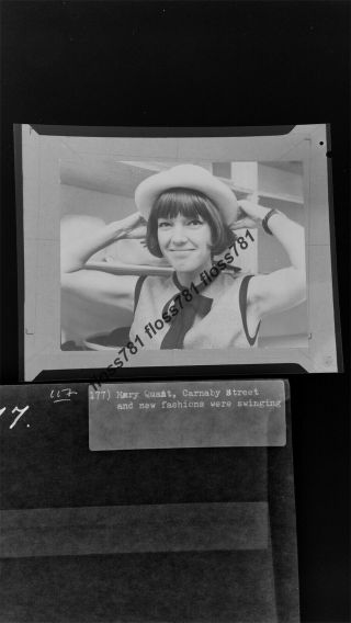 Vintage Negative Photograph Mary Quant Carnaby Street Fashion Swinging