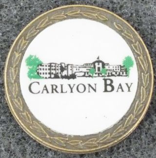 Vintage Carlyon Bay Golf Ball Marker.  Metal.  Uk Dispatch.